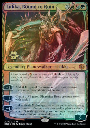 Lukka, Bound to Ruin [Phyrexia: All Will Be One Prerelease Promos] | RetroPlay Games