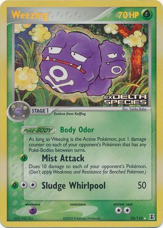 Weezing (33/113) (Stamped) [EX: Delta Species] | RetroPlay Games