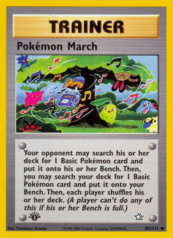 Pokemon March (102/111) [Neo Genesis 1st Edition] | RetroPlay Games