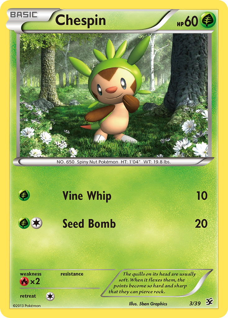 Chespin (3/39) [XY: Kalos Starter Set] | RetroPlay Games