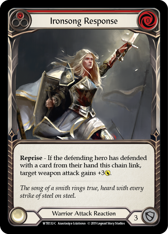 Ironsong Response (Red) [WTR132-C] (Welcome to Rathe)  Alpha Print Rainbow Foil | RetroPlay Games