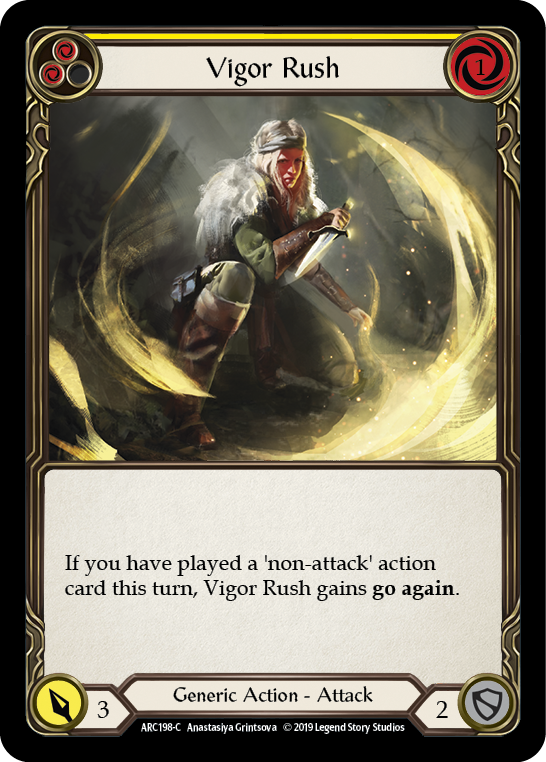 Vigor Rush (Yellow) [ARC198-C] (Arcane Rising)  1st Edition Normal | RetroPlay Games