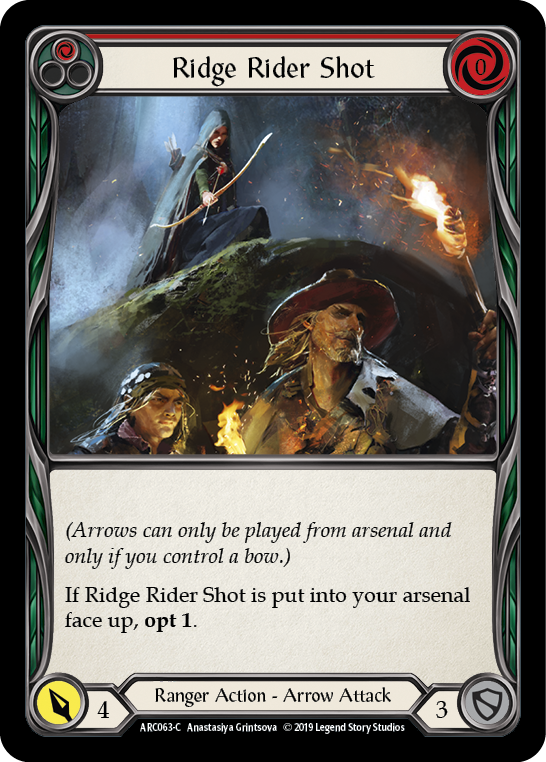 Ridge Rider Shot (Red) [ARC063-C] (Arcane Rising)  1st Edition Rainbow Foil | RetroPlay Games