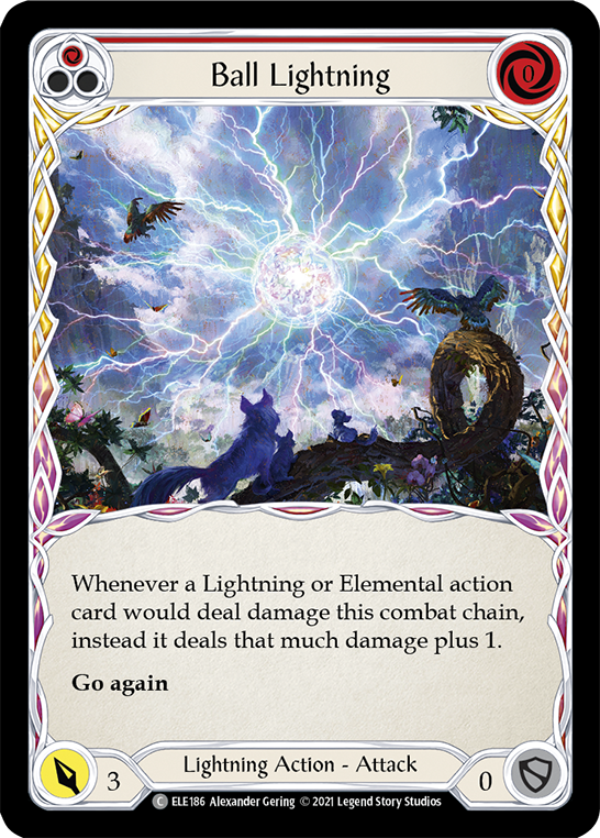 Ball Lightning (Red) [ELE186] (Tales of Aria)  1st Edition Rainbow Foil | RetroPlay Games