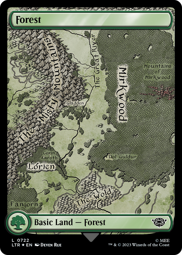 Forest (0722) (Surge Foil) [The Lord of the Rings: Tales of Middle-Earth] | RetroPlay Games