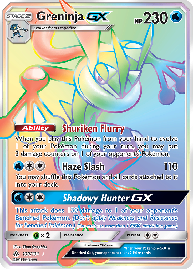 Greninja GX (133/131) [Sun & Moon: Forbidden Light] | RetroPlay Games