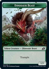 Dinosaur Beast // Human Soldier (004) Double-sided Token [Ikoria: Lair of Behemoths Tokens] | RetroPlay Games