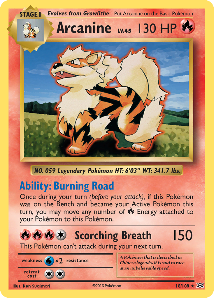 Arcanine (18/108) [XY: Evolutions] | RetroPlay Games