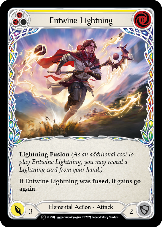 Entwine Lightning (Yellow) [U-ELE101] (Tales of Aria Unlimited)  Unlimited Rainbow Foil | RetroPlay Games