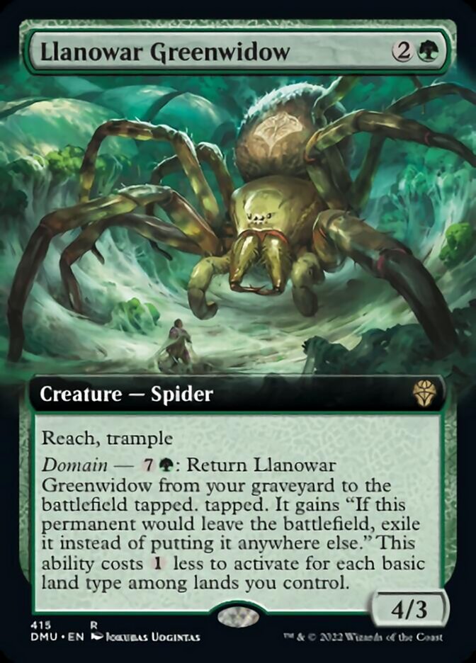 Llanowar Greenwidow (Extended Art) [Dominaria United] | RetroPlay Games