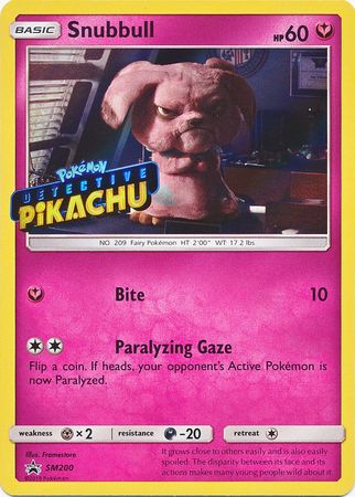 Snubbull Detective (SM200) (Pikachu Stamped) [Sun & Moon: Black Star Promos] | RetroPlay Games