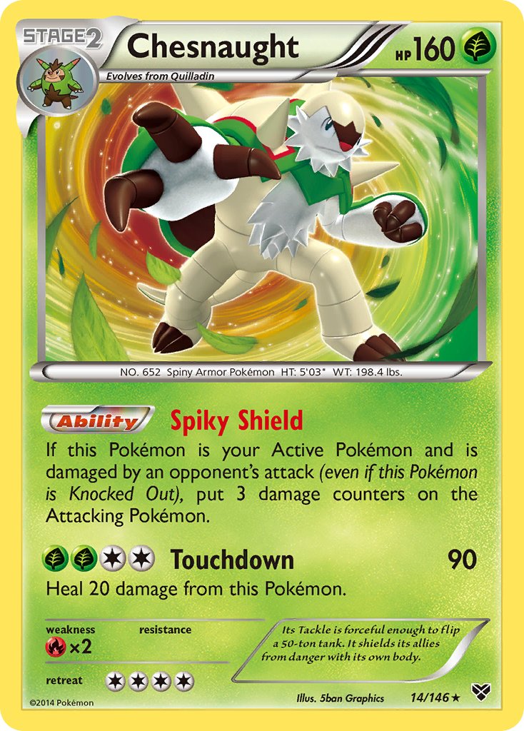 Chesnaught (14/146) (Cosmos Holo) (Blister Exclusive) [XY: Base Set] | RetroPlay Games