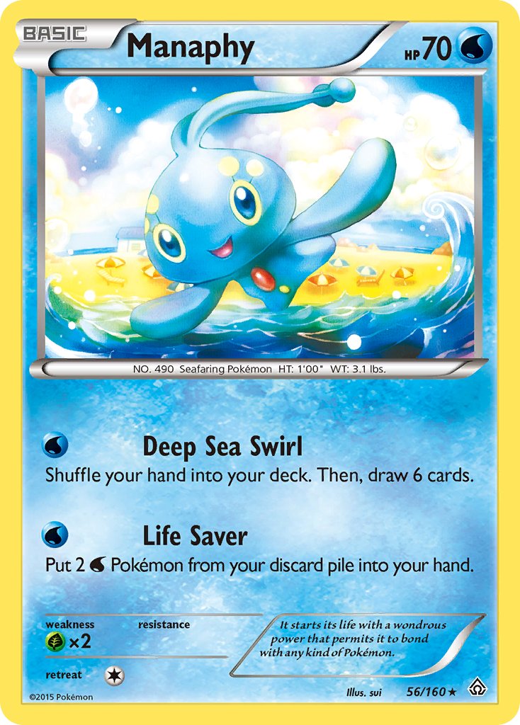 Manaphy (56/160) (Battle Arena Deck Exclusive) (Theme Deck Exclusive) [XY: Primal Clash] | RetroPlay Games