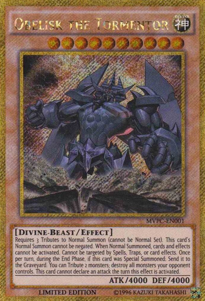 Obelisk the Tormentor [MVPC-EN001] Gold Secret Rare | RetroPlay Games