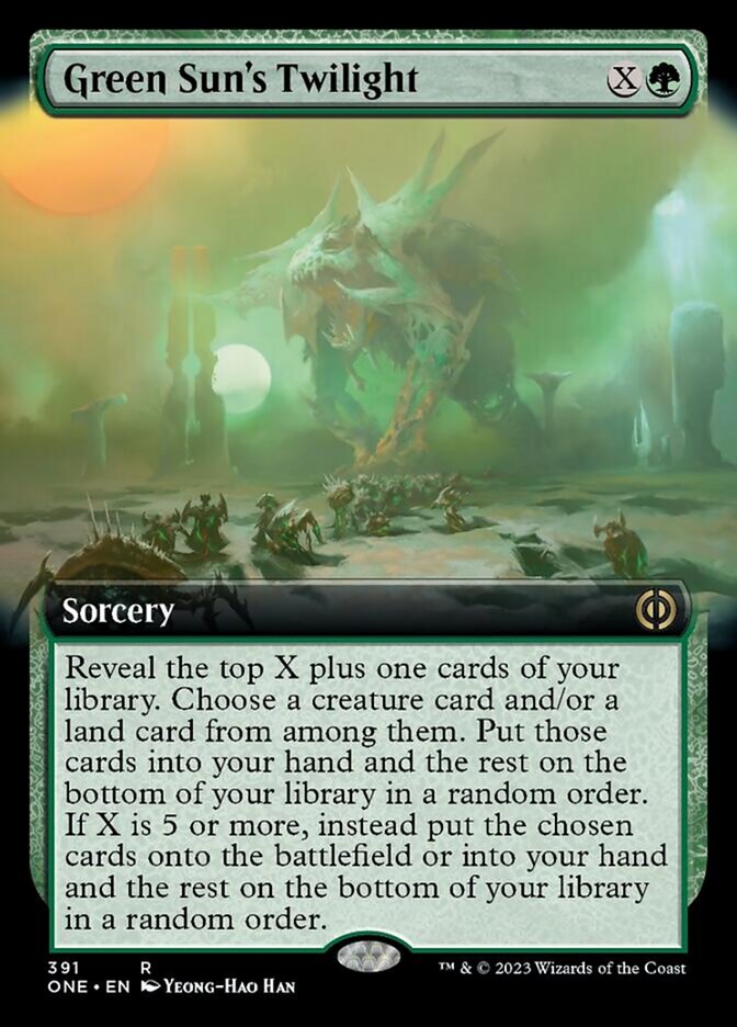 Green Sun's Twilight (Extended Art) [Phyrexia: All Will Be One] | RetroPlay Games