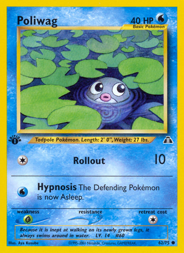 Poliwag (62/75) [Neo Discovery 1st Edition] | RetroPlay Games