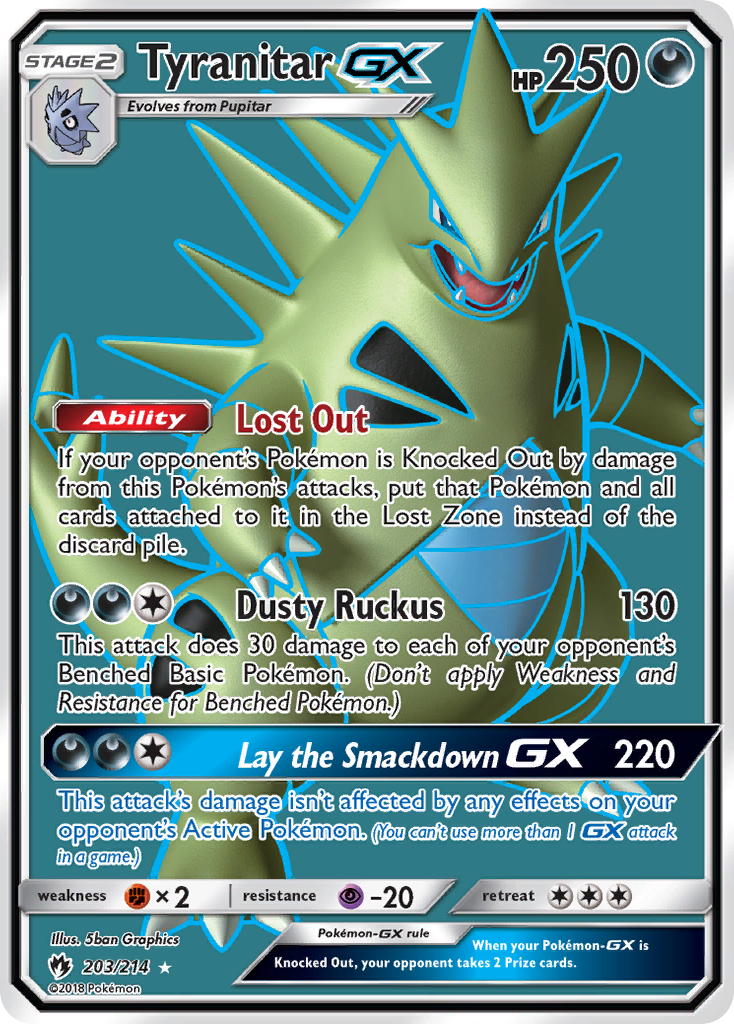 Tyranitar GX (203/214) [Sun & Moon: Lost Thunder] | RetroPlay Games