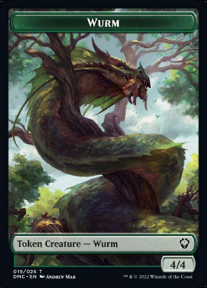 Soldier // Wurm Double-sided Token [Dominaria United Tokens] | RetroPlay Games