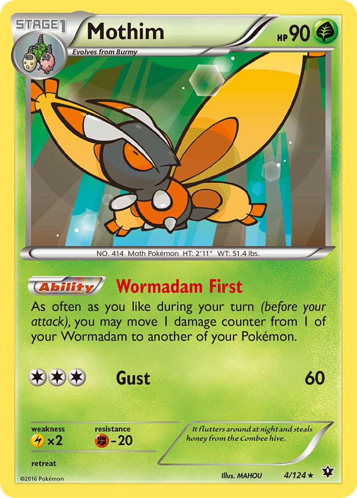 Mothim (4/124) [XY: Fates Collide] | RetroPlay Games