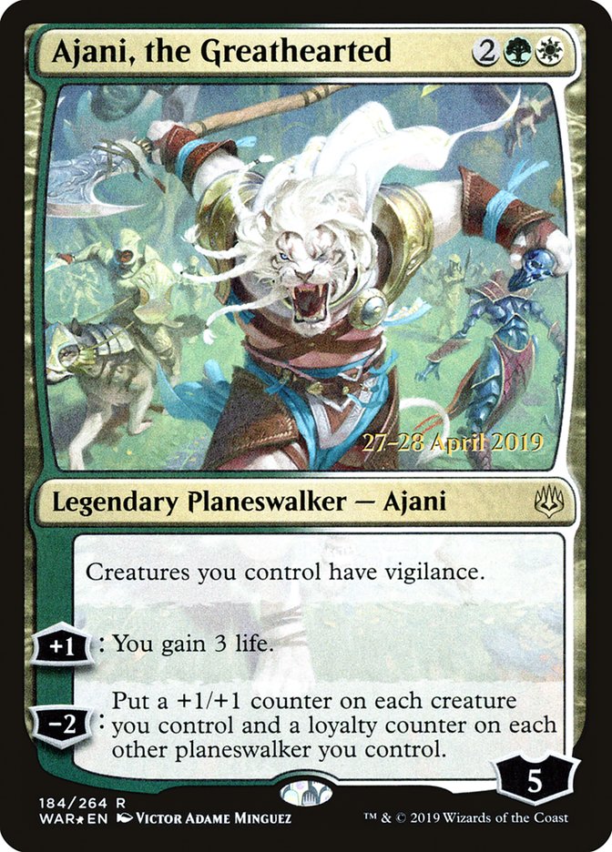 Ajani, the Greathearted  [War of the Spark Prerelease Promos] | RetroPlay Games