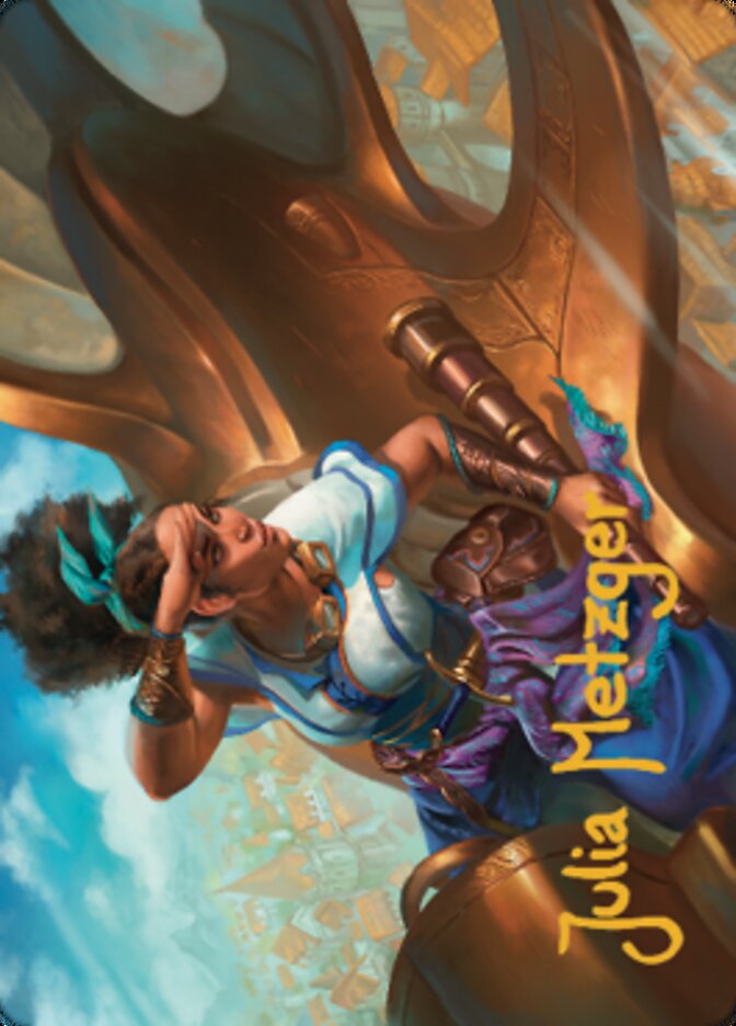 Talas Lookout Art Card (Gold-Stamped Signature) [Dominaria United Art Series] | RetroPlay Games