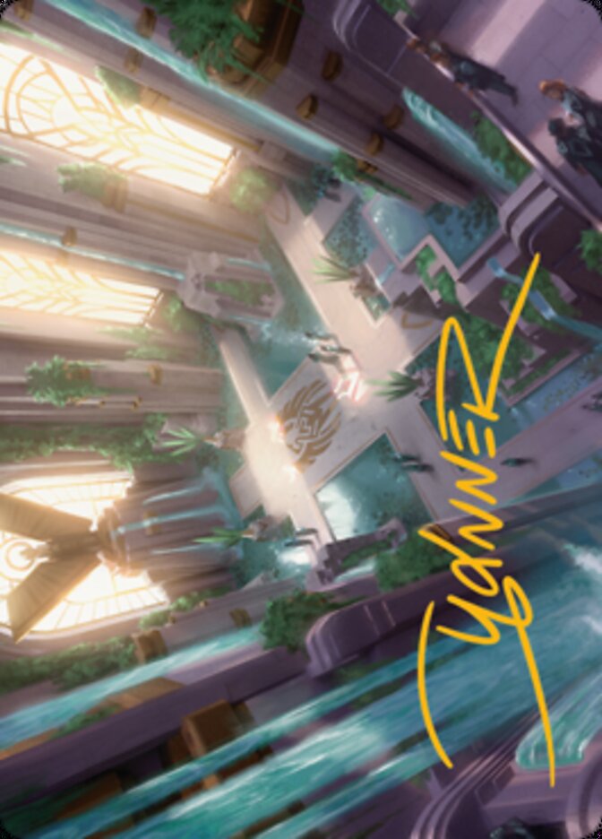 Spara's Headquarters Art Card (Gold-Stamped Signature) [Streets of New Capenna Art Series] | RetroPlay Games