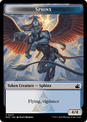 Spirit (0018) // Sphinx Double-Sided Token [Ravnica Remastered Tokens] | RetroPlay Games