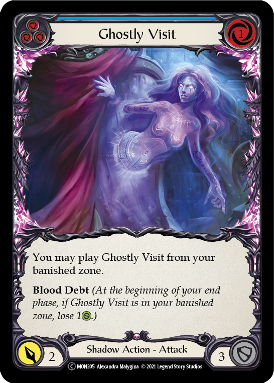 Ghostly Visit (Blue) [U-MON205-RF] (Monarch Unlimited)  Unlimited Rainbow Foil | RetroPlay Games