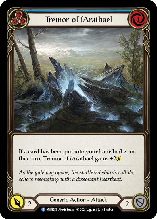 Tremor of iArathael (Blue) [MON256-RF] (Monarch)  1st Edition Rainbow Foil | RetroPlay Games