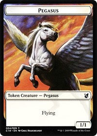 Pegasus // Human Double-sided Token [Commander 2019 Tokens] | RetroPlay Games