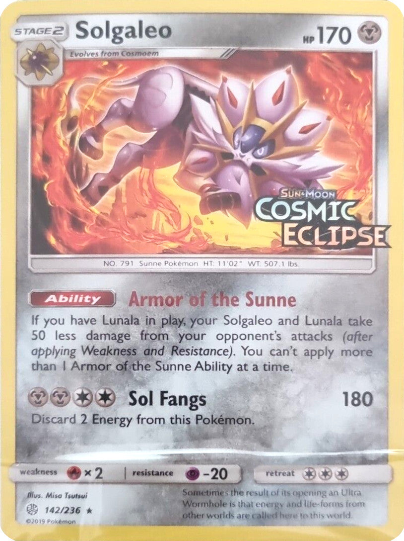 Solgaleo (142/236) (Cosmic Eclipse Stamped) [Sun & Moon: Cosmic Eclipse] | RetroPlay Games