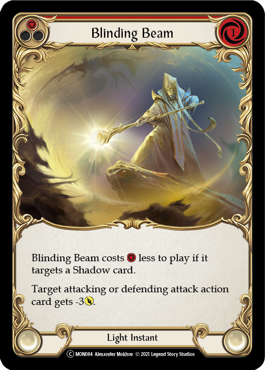 Blinding Beam (Red) [U-MON084-RF] (Monarch Unlimited)  Unlimited Rainbow Foil | RetroPlay Games