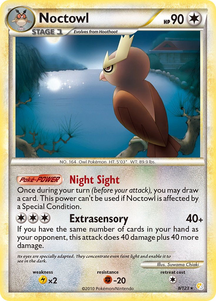 Noctowl (8/123) (Theme Deck Exclusive) [HeartGold & SoulSilver: Base Set] | RetroPlay Games