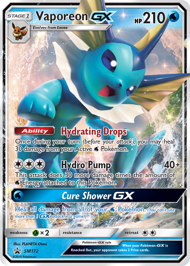 Vaporeon GX (SM172) [Sun & Moon: Black Star Promos] | RetroPlay Games