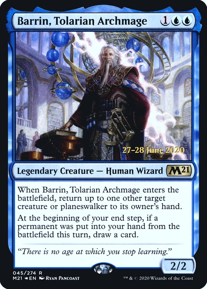 Barrin, Tolarian Archmage  [Core Set 2021 Prerelease Promos] | RetroPlay Games