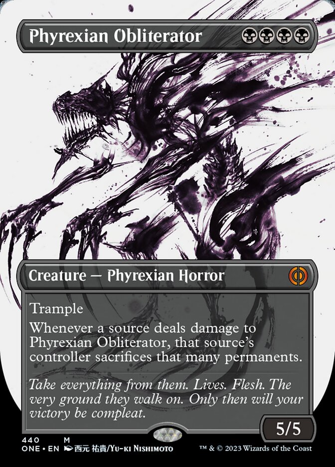 Phyrexian Obliterator (Borderless Ichor Step-and-Compleat Foil) [Phyrexia: All Will Be One] | RetroPlay Games