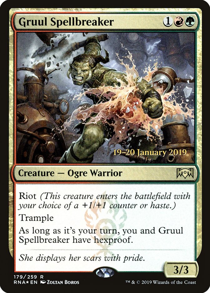 Gruul Spellbreaker [Ravnica Allegiance Prerelease Promos] | RetroPlay Games