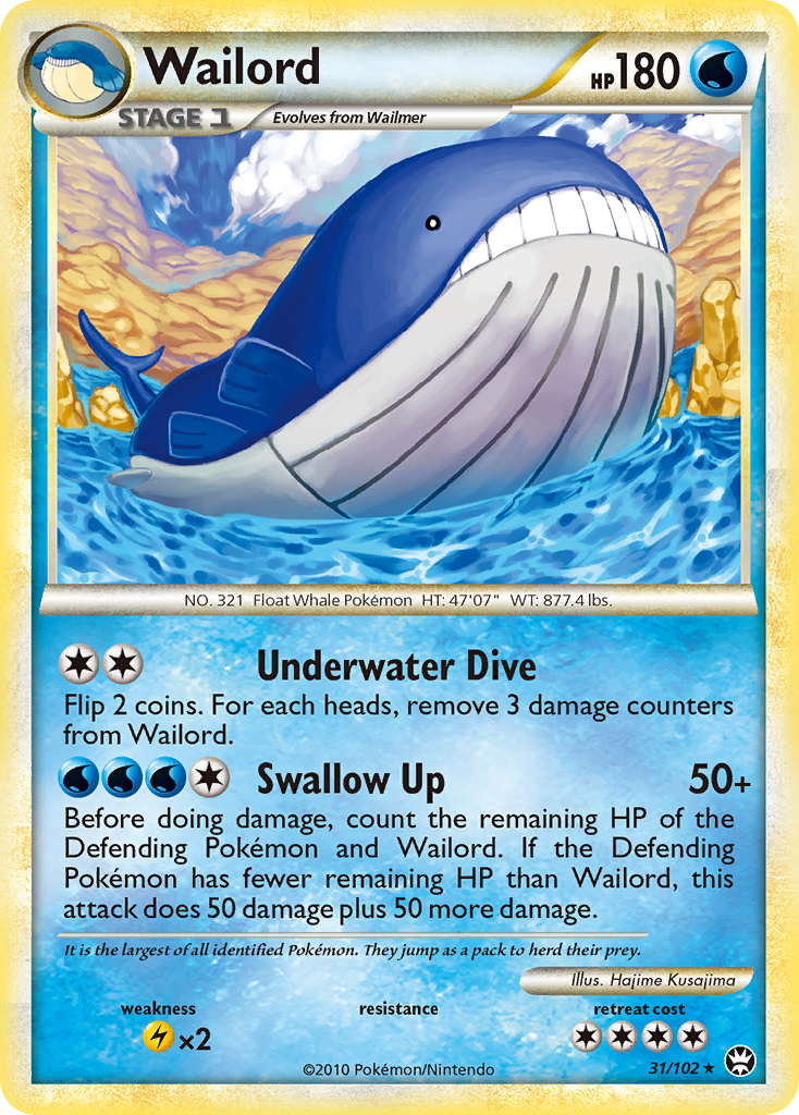 Wailord (31/102) [HeartGold & SoulSilver: Triumphant] | RetroPlay Games