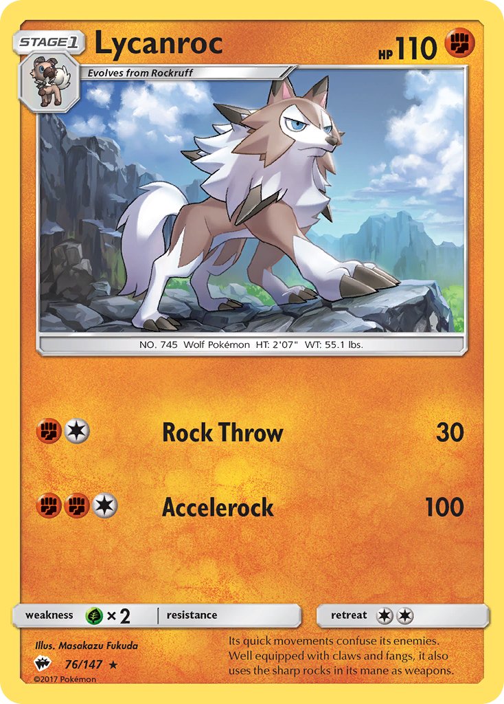 Lycanroc (76/147) (Theme Deck Exclusive) [Sun & Moon: Burning Shadows] | RetroPlay Games