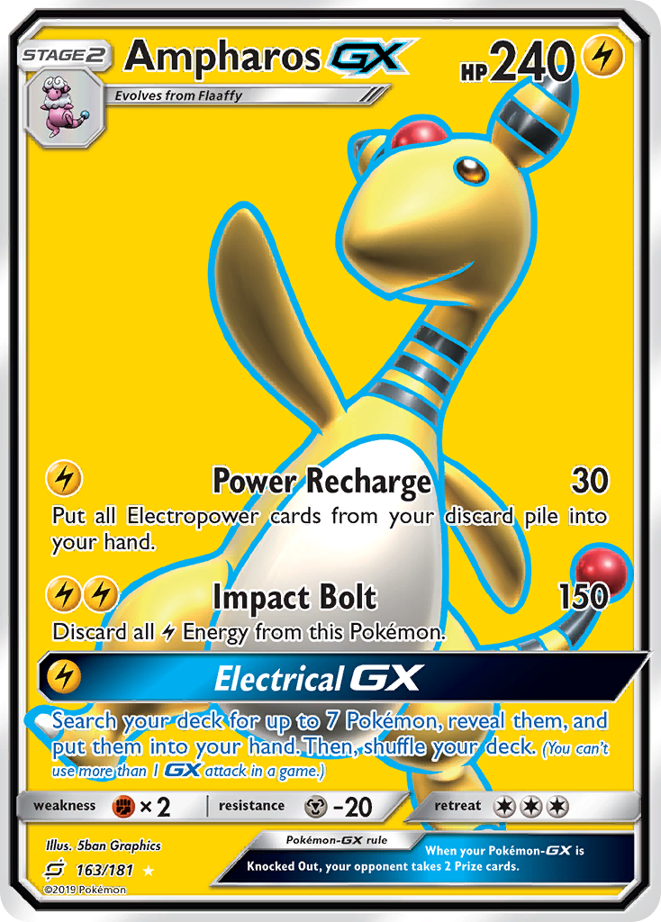 Ampharos GX (163/181) [Sun & Moon: Team Up] | RetroPlay Games