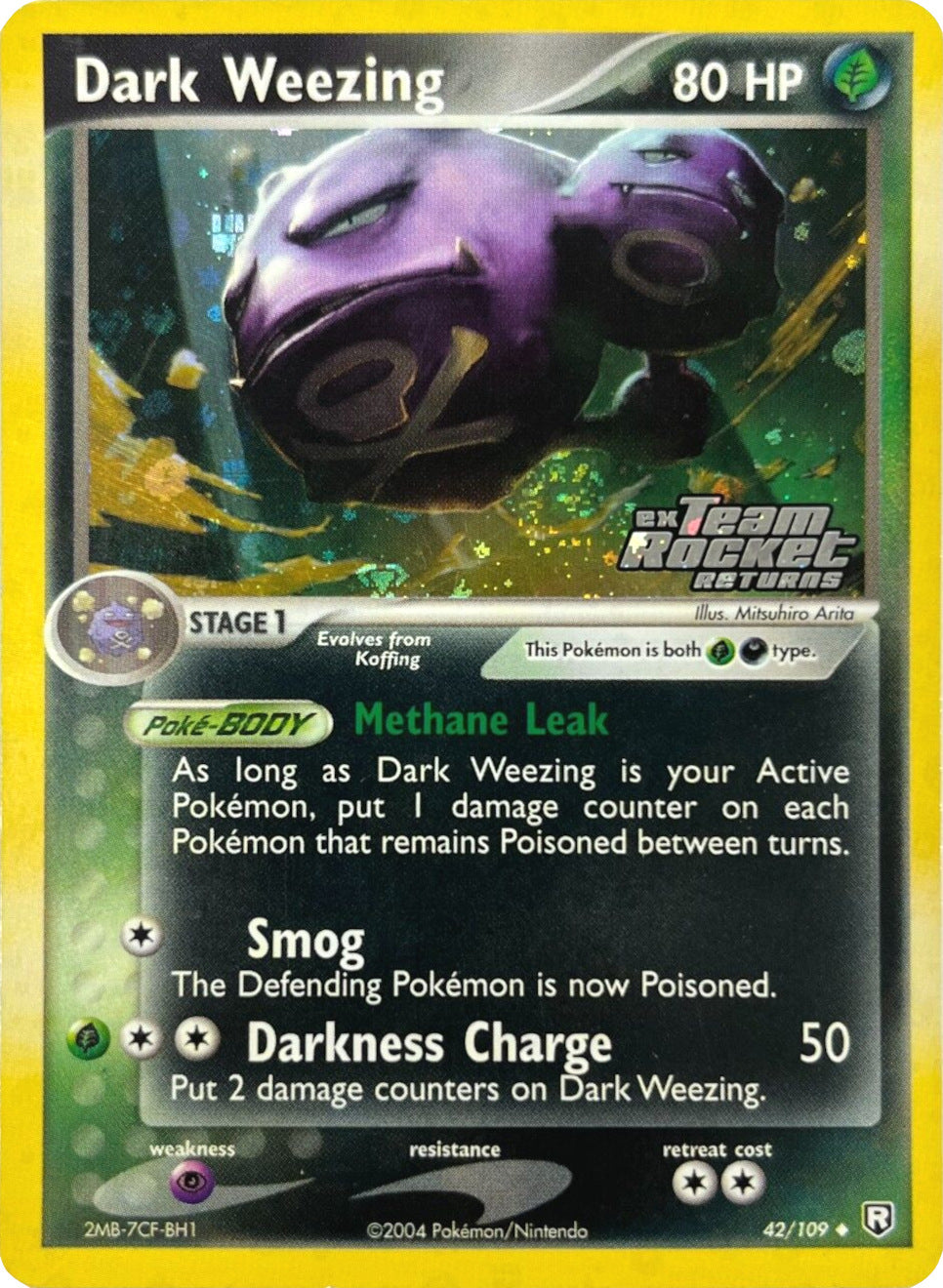 Dark Weezing (42/109) (Stamped) [EX: Team Rocket Returns] | RetroPlay Games