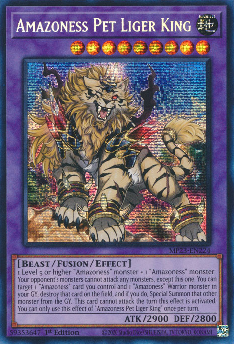 Amazoness Pet Liger King [MP23-EN224] Prismatic Secret Rare | RetroPlay Games