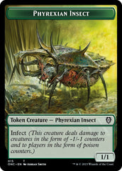 Phyrexian Wurm // Phyrexian Insect Double-Sided Token [Phyrexia: All Will Be One Commander Tokens] | RetroPlay Games