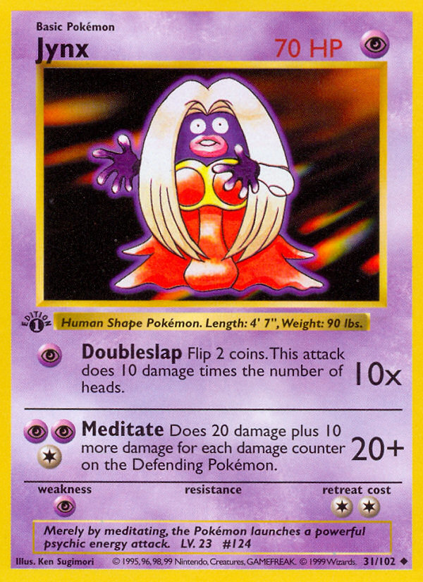 Jynx (31/102) (Shadowless) [Base Set 1st Edition] | RetroPlay Games