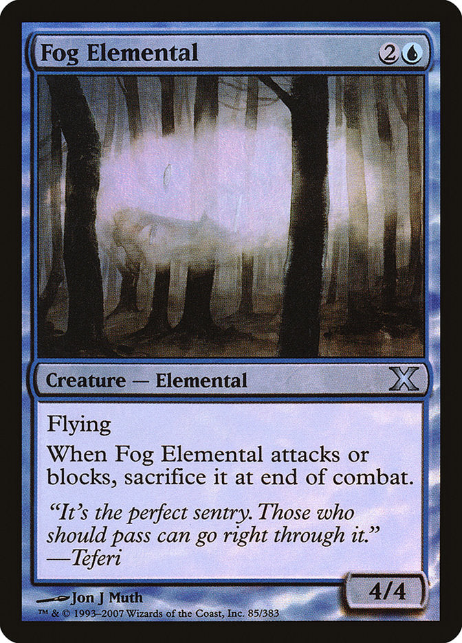 Fog Elemental (Premium Foil) [Tenth Edition] | RetroPlay Games