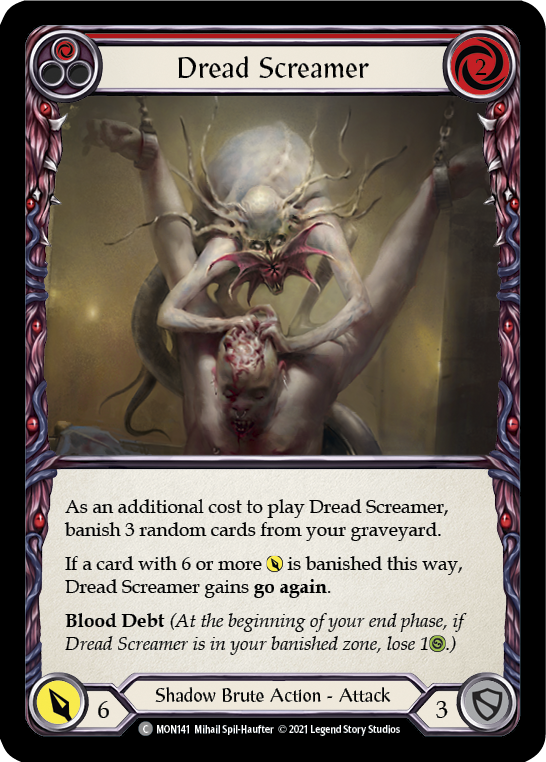 Dread Screamer (Red) [MON141-RF] (Monarch)  1st Edition Rainbow Foil | RetroPlay Games