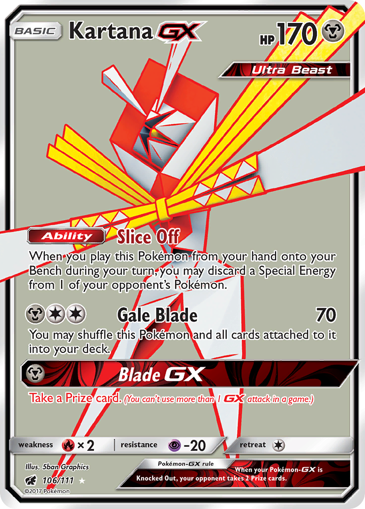 Kartana GX (106/111) [Sun & Moon: Crimson Invasion] | RetroPlay Games