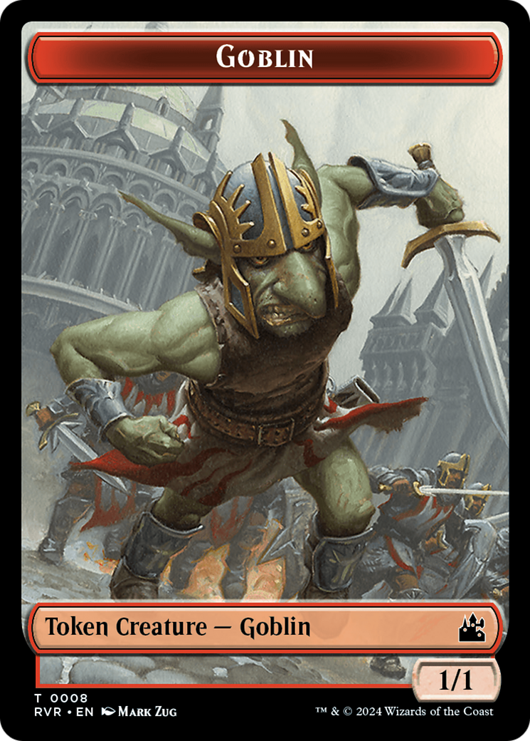 Goblin (0008) // Zombie Double-Sided Token [Ravnica Remastered Tokens] | RetroPlay Games