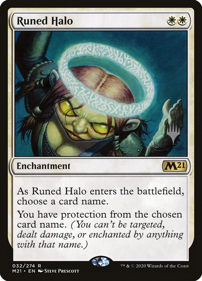 Runed Halo (Promo Pack) [Core Set 2021 Promos] | RetroPlay Games