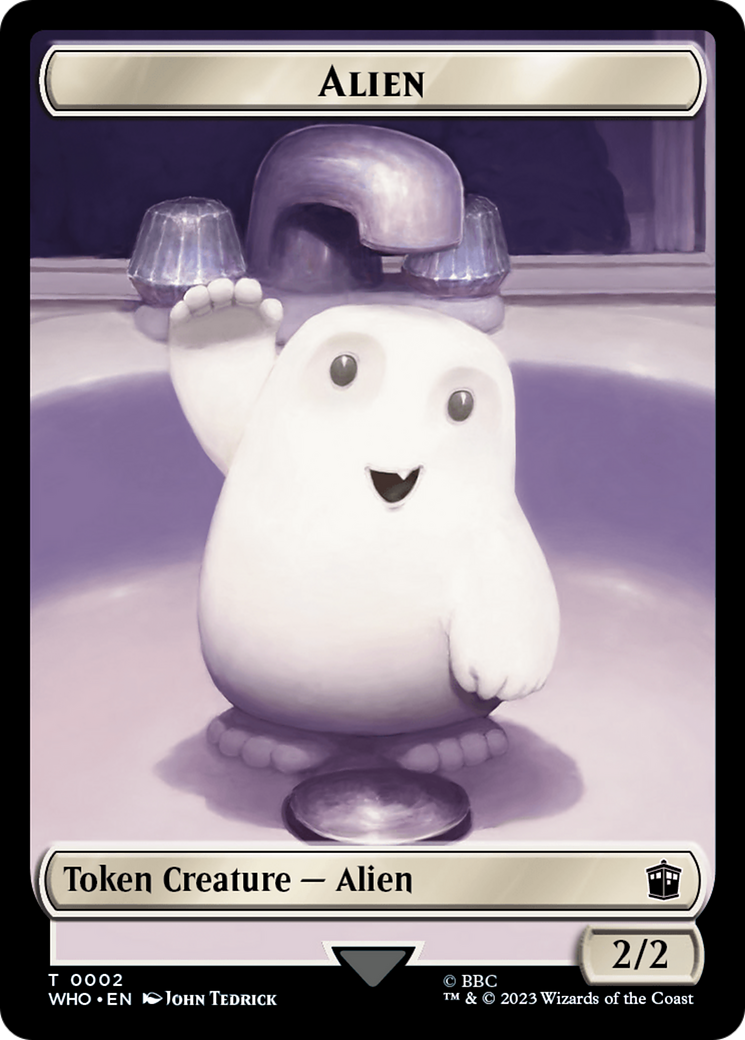 Alien // Cyberman Double-Sided Token [Doctor Who Tokens] | RetroPlay Games